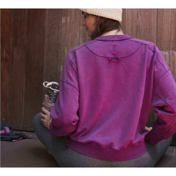 NWT Free People Movement x Hatch Intercept Maternity Pullover Neon Purple Large - Picture 2 of 9